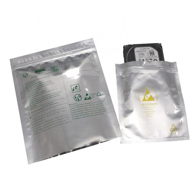 Printed Zip Lock ESD Moisture Barrier Bag , ESD Bag Sealer 6x12 Inch