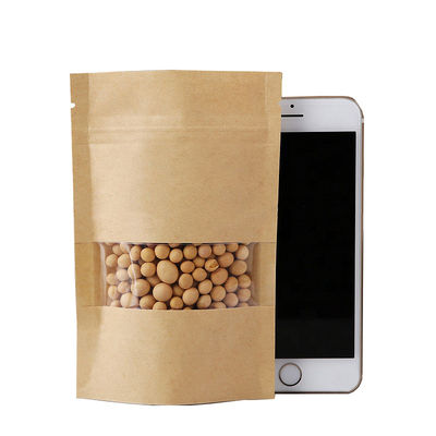 Anti Leakage Standing Food Foil Scrim Kraft Paper Bags